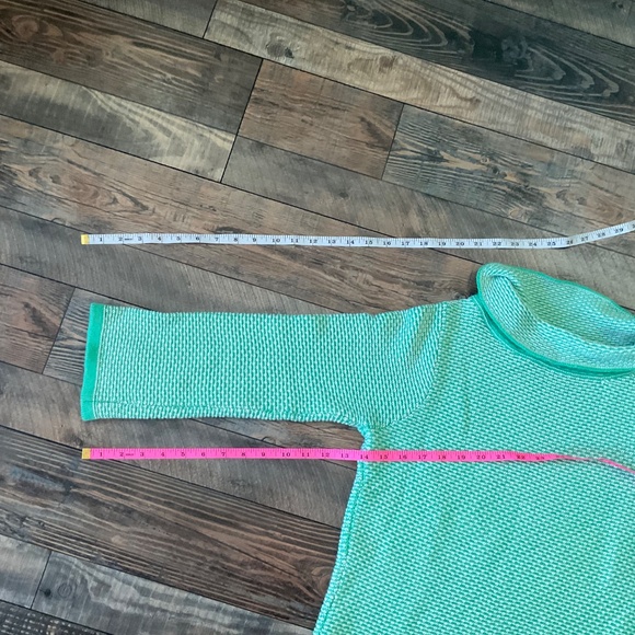 BODEN Audrey Mock Neck Waffle Knit Wool Blend Wide Sleeve Sweater Size 8 - Picture 7 of 12